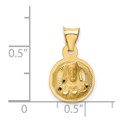 14K Yellow Gold Sagrado Corazon Pendant – view 5