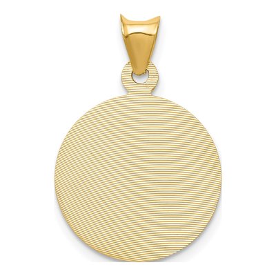 14K Yellow Gold Sagrado Corazon Round Pendant – view 5