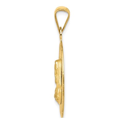14K Yellow Gold Sagrado Corazon de Jesus Pendant – view 3