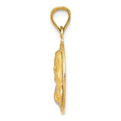 14K Yellow Gold Sagrado Corazon de Jesus Pendant – view 3