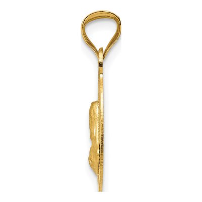 14K Yellow Gold Sagrado Corazon Oval Pendant – view 3