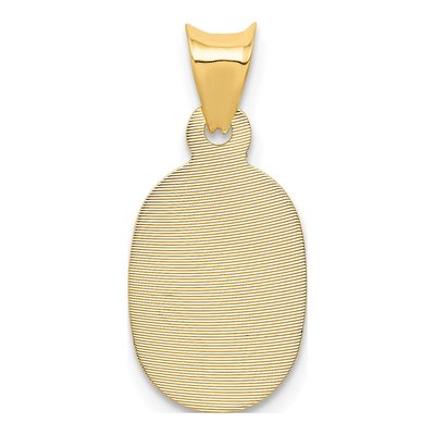 14K Yellow Gold Sagrado Corazon Oval Pendant – view 5