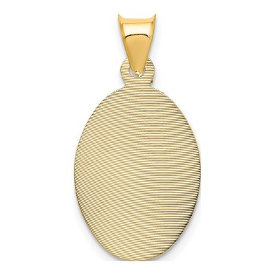 14K Yellow Gold Sagrado Corazon Oval Pendant – view 5