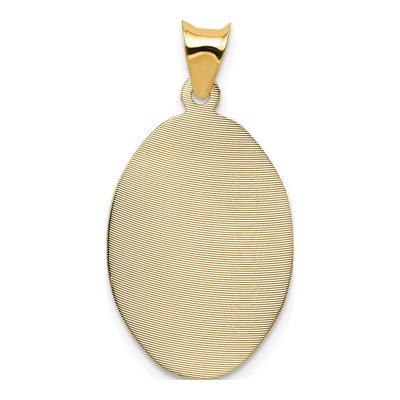 14K Yellow Gold Sagrado Corazon Oval Pendant – view 5