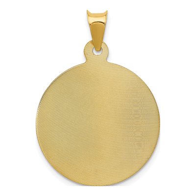 14K Yellow Gold Diamond-Cut Circle Pendant – view 5
