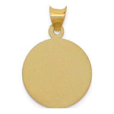 14K Yellow Gold Diamond-Cut Circle Pendant – view 5