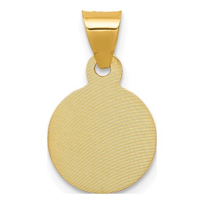 14K Yellow Gold Circle Corpus Pendant – view 5