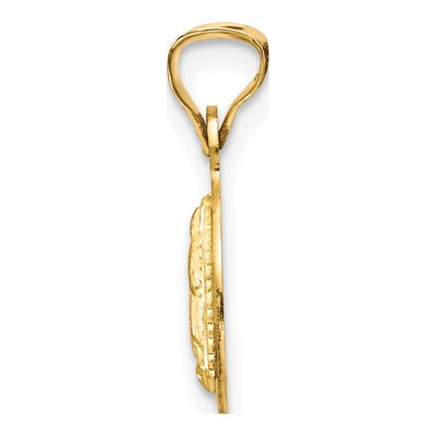 14K Yellow Gold Our of Guadalupe Round Pendant – view 3