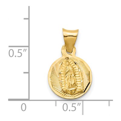 14K Yellow Gold Our of Guadalupe Round Pendant – view 4