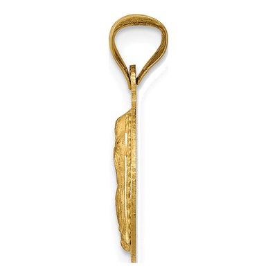 14K Yellow Gold Our of Guadalupe Round Pendant – view 3