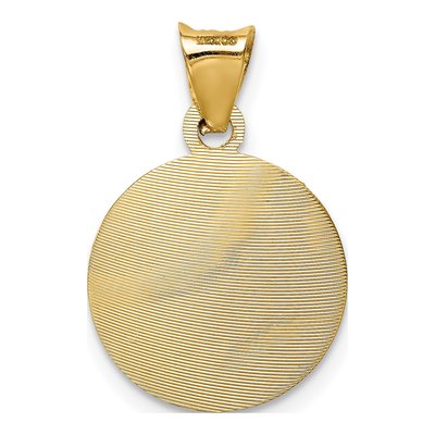 14K Yellow Gold Our of Guadalupe Round Pendant – view 5