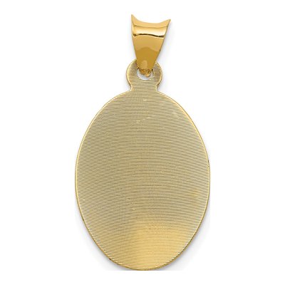 14K Yellow Gold Our of Guadalupe Oval Pendant – view 5