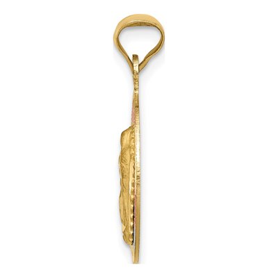 14K Yellow Gold Our of Guadalupe Round Pendant – view 3