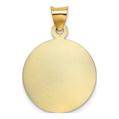 14K Yellow Gold Our of Guadalupe Round Pendant – view 4