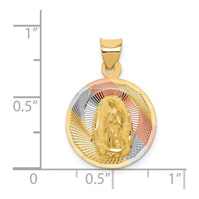 14K Yellow Gold Our of Guadalupe Round Pendant – view 5
