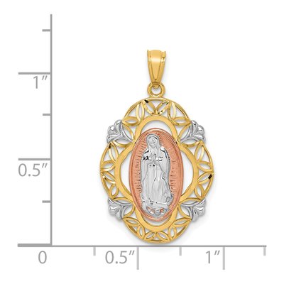 14K Two-Tone Gold Our of Guadalupe Pendant – view 4
