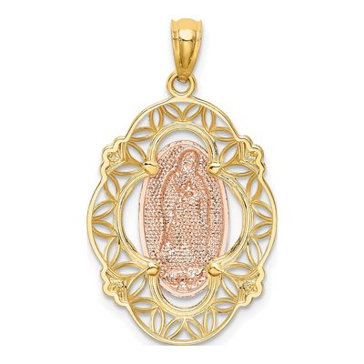 14K Two-Tone Gold Our of Guadalupe Pendant – view 5