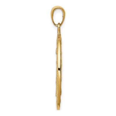 14K Yellow Gold Oval Miraculous Medal Pendant – view 3
