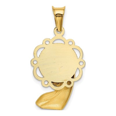 14K Yellow Gold Virgin Mary Pendant – view 4