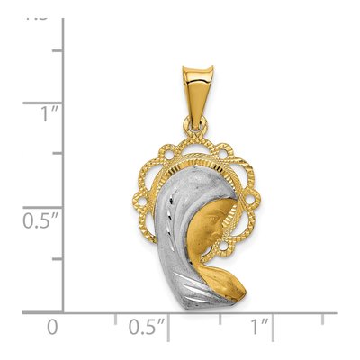 14K Yellow Gold Virgin Mary Pendant – view 5