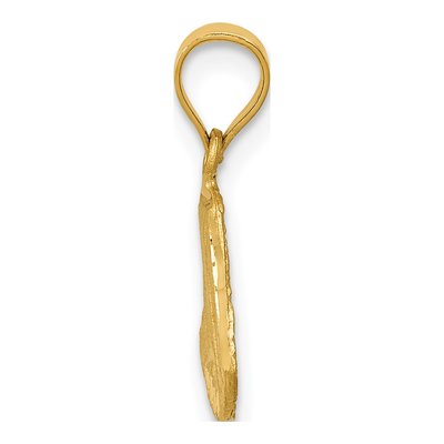 14K Yellow Gold Diamond-Cut Virgin Mary Pendant – view 3