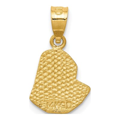 14K Yellow Gold Diamond-Cut Virgin Mary Pendant – view 5