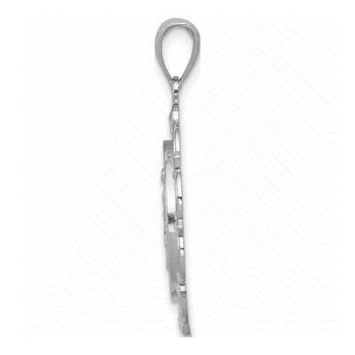 14K White Gold Miraculous Medal Pendant – view 3