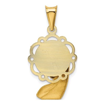 14K Yellow Gold Virgin Mary Pendant – view 4