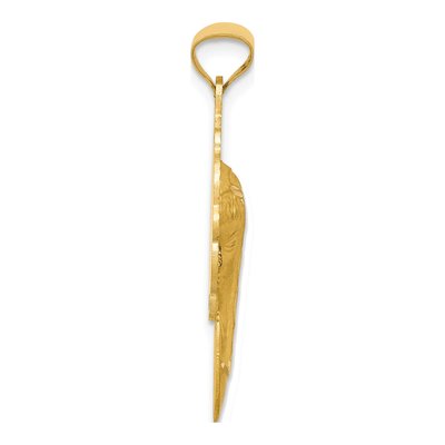 14K Yellow Gold Virgin Mary Scalloped Pendant – view 3