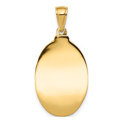 14K Yellow Gold Saint Anthony Oval Medal Pendant – view 5