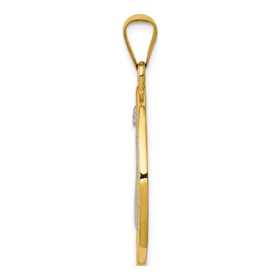 14K Yellow Gold St Benedict Medal Pendant – view 3