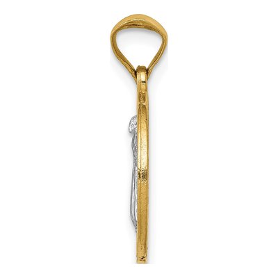 14K Yellow Gold St Benedict Medal Pendant – view 3