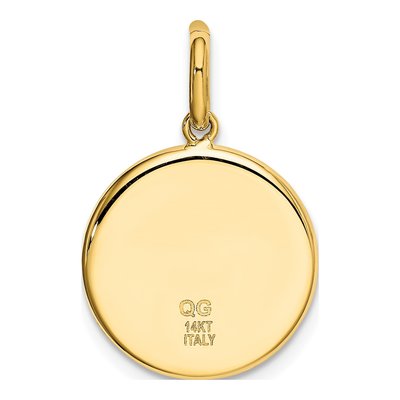 14K Yellow Gold St Christopher Medal Pendant – view 4
