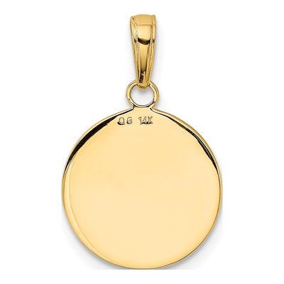 14K Yellow Gold Saint Francis Medal Pendant – view 4