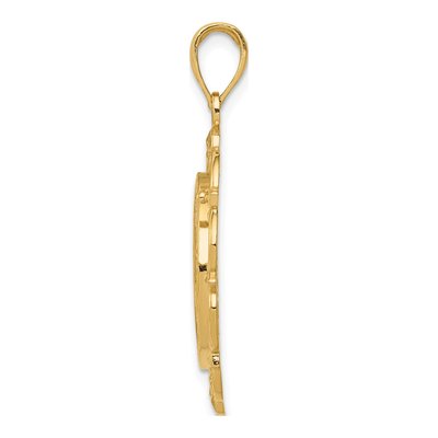 14K Yellow Gold St Michael Medal Pendant – view 3