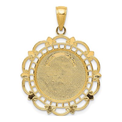 14K Yellow Gold St Michael Medal Pendant – view 5