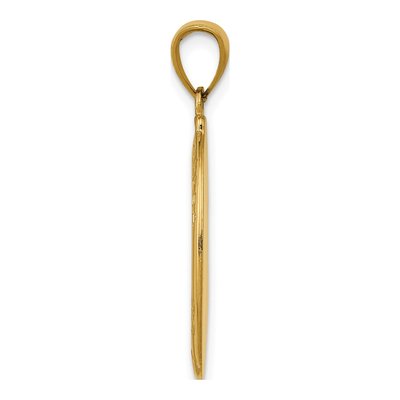 14K Yellow Gold St Theresa Medal Oval Pendant – view 3