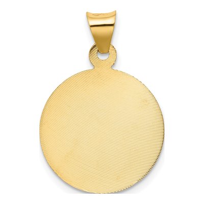 14K Yellow Gold Baptism Round Pendant – view 5