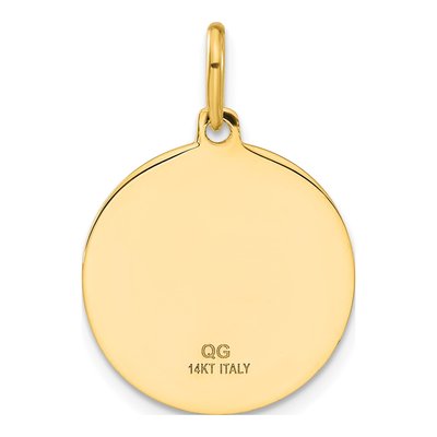 14K Yellow Gold Papa Francesco Medal Pendant – view 4