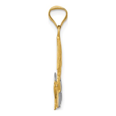 14K Yellow Gold Girl Communion Pendant – view 3