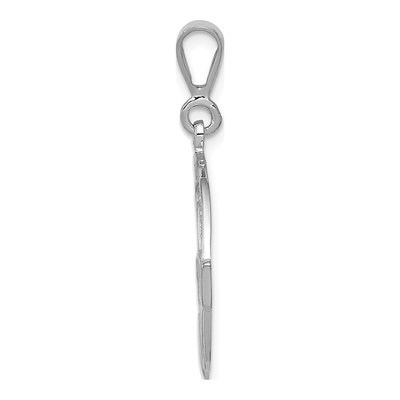 14K White Gold Claddagh Pendant – view 3
