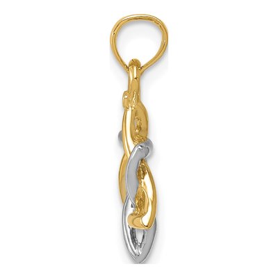 14K Two-Tone Gold Star of David Pendant – view 3