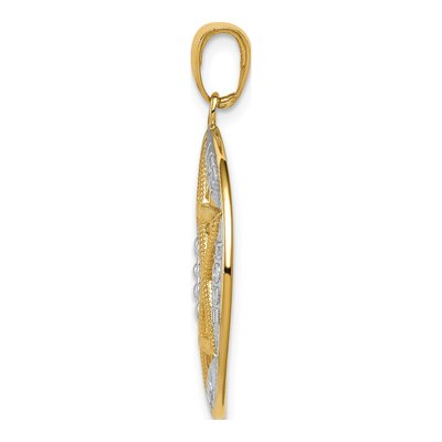 14K Yellow Gold Star of David Chai Pendant – view 3