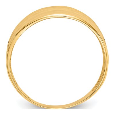 14K Yellow Gold Diamond-Cut Dome Ring – view 2