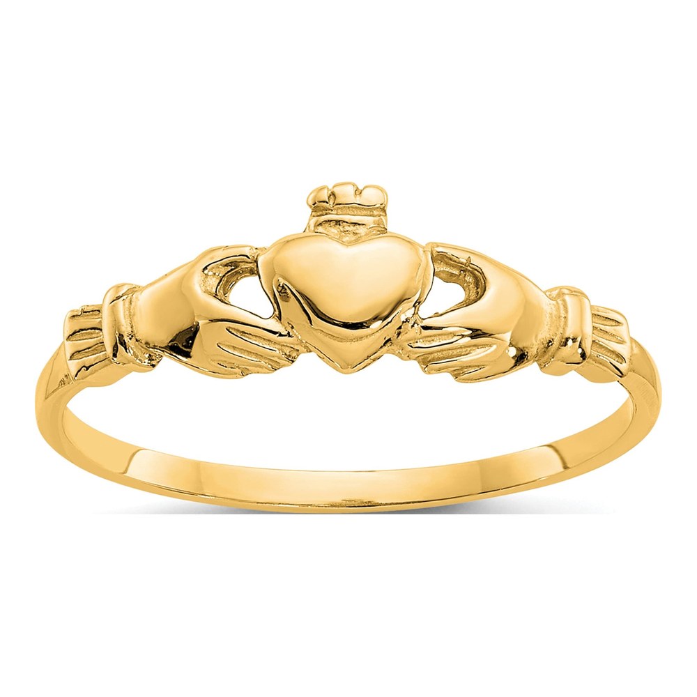 14K Yellow Gold Baby Claddagh Ring