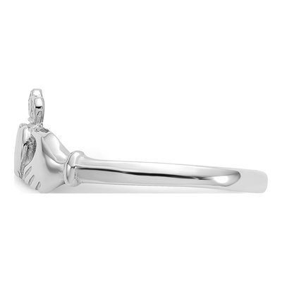 14K White Gold Claddagh Ring – view 5