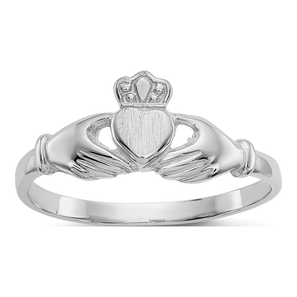 14K White Gold Claddagh Ring