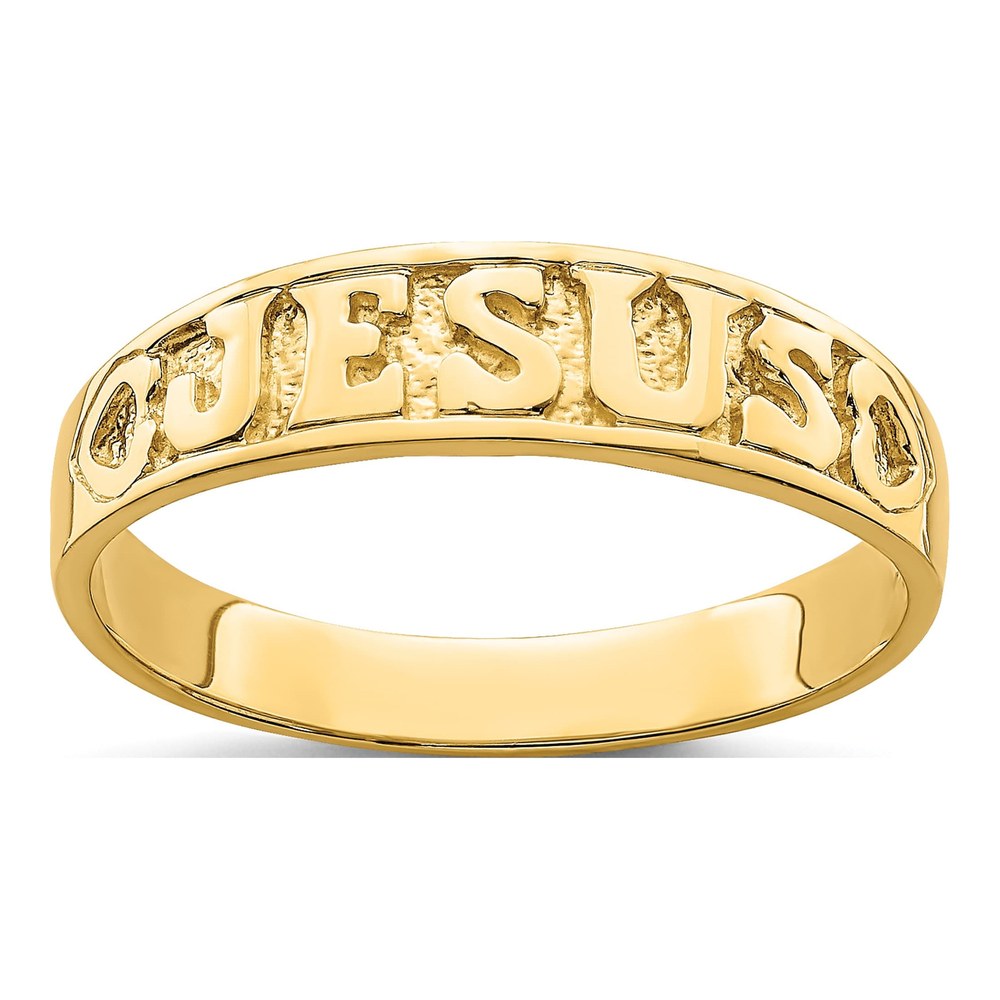 14K Yellow Gold Jesus Hearts Ring