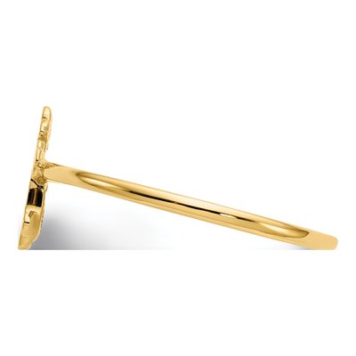 14K Yellow Gold Cross Ring – view 4