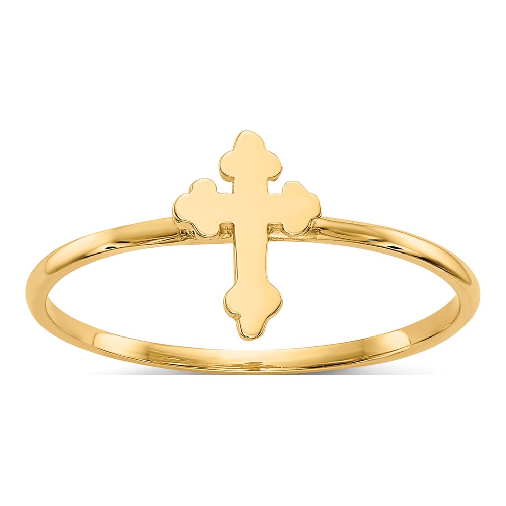 14K Yellow Gold Cross Ring